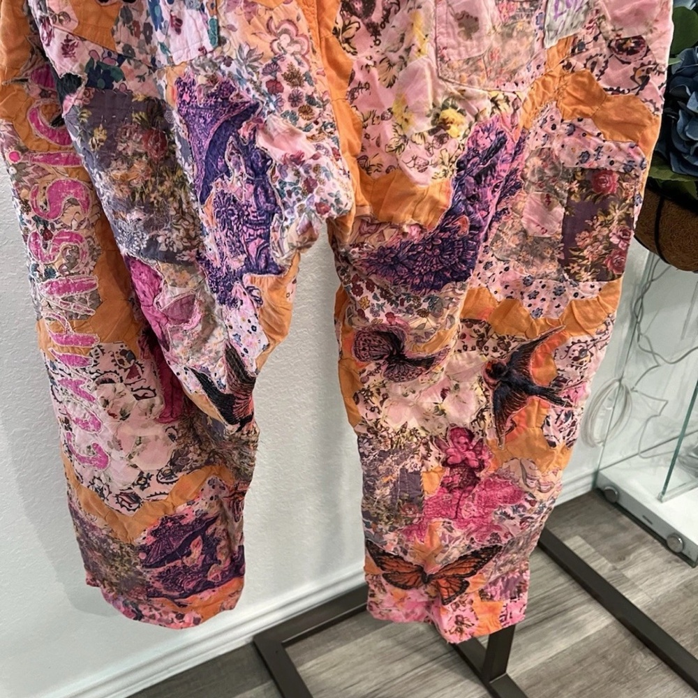 Magnolia Pearl Multicolor Patchwork Pants Butterf… - image 6